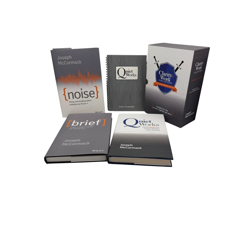 Joseph McCormack Clarity at Work 3 Book Box Set Brief Noise Quiet Works